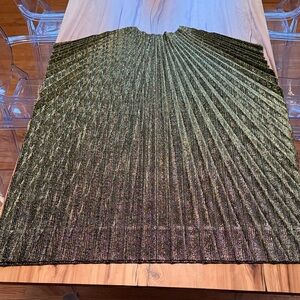 Perfect NYE Dress! Shimmery gold pleaded caftan.